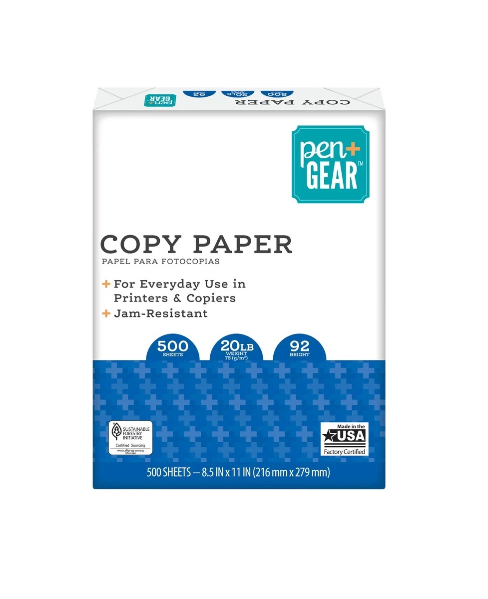 Multipurpose Pen + Gear Copy Paper White (500 Sheets) for Office 