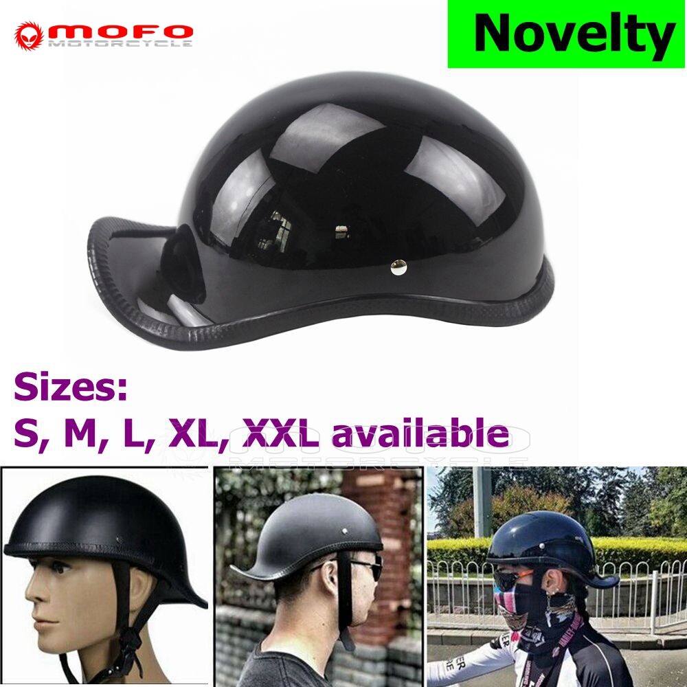Low Profile Novelty Motorcycle Half Helmet Skull Cap For Chopper Bobber