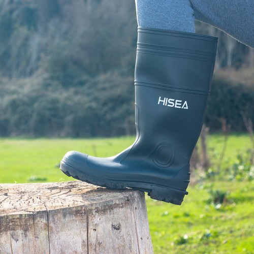 HISEA Men Folding Rain Boots Waterproof Anti-Slip Garden Hunting Work Knee Boots - Picture 13 of 53