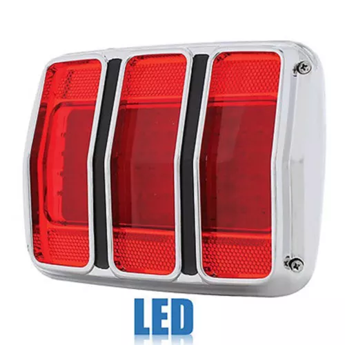 1964-1966 Ford Mustang Rear LED Tail Light Lamp Lens Assemblies Pair w/ Flasher - Picture 5 of 11