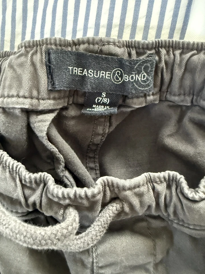 Nordstrom Boys Dark Grey Treasure & Bond Pants Size S 7/8 Foto 3 de 3