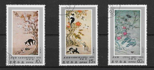 l602 KOREA/ Katzen-Hunde-Enten MiNr 1802/04 o