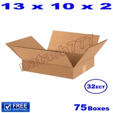 75 - 13x10x2 Cardboard Boxes 32-ECT Mailing Packing Shipping Corrugated Carton