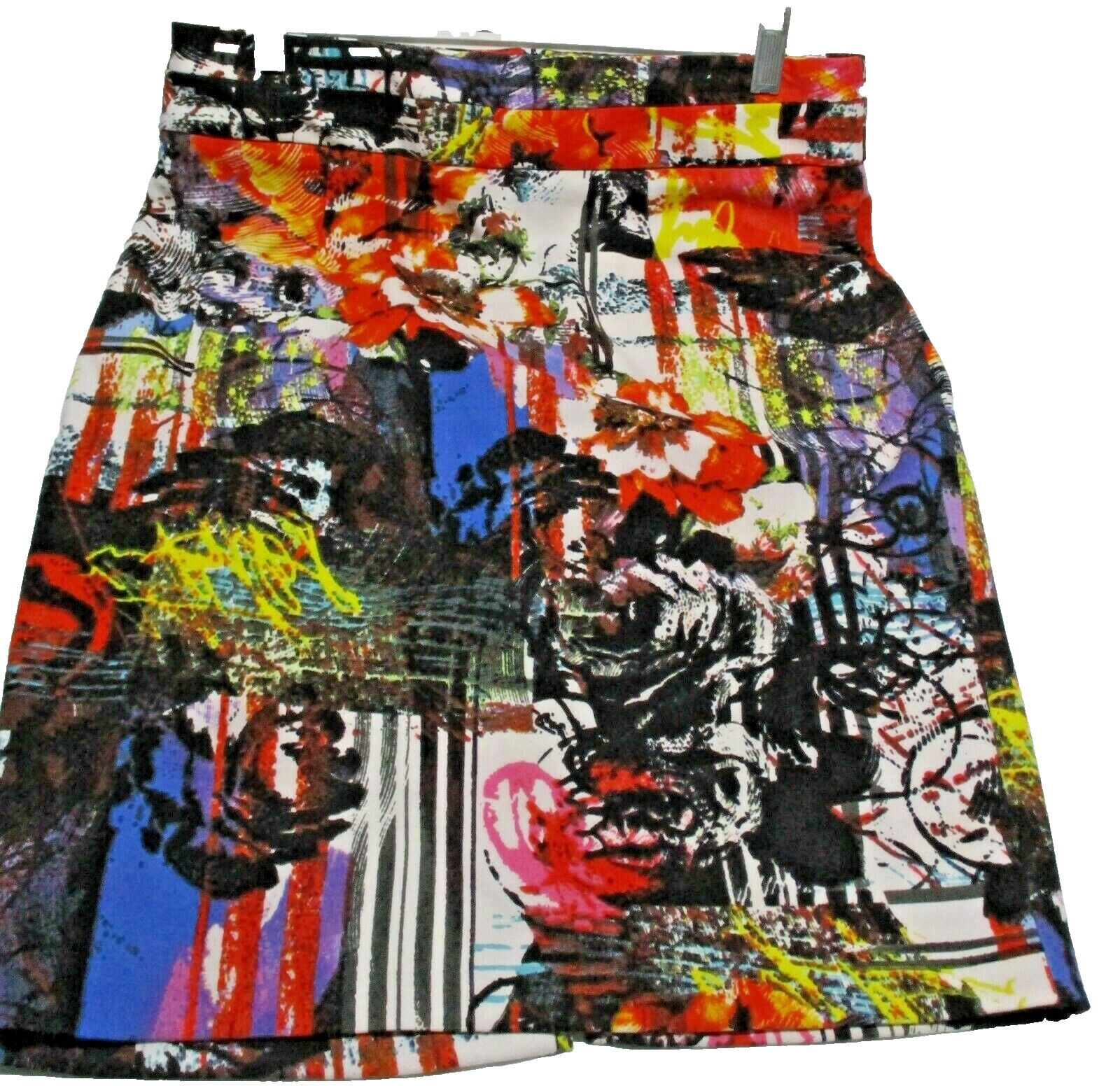 Grace Elements Stretch Red Abstract Print High Wa… - image 1