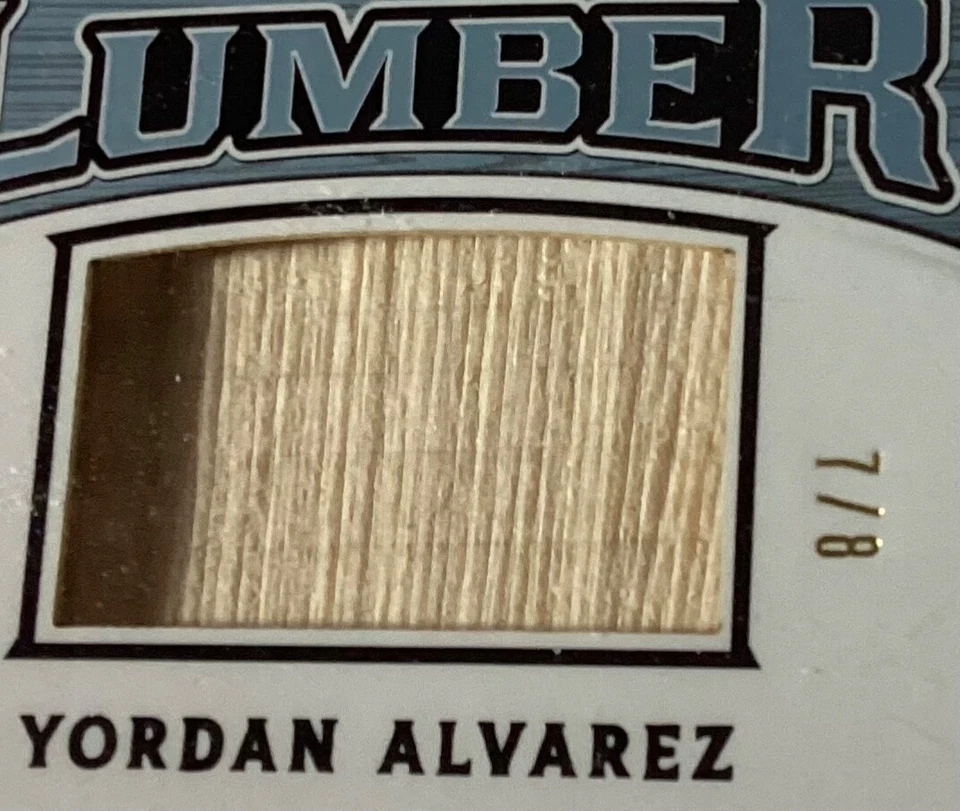 Yordan Alvarez Game Used Bat #’ed (7/8) 2024 Leaf Lumber Baseball SP Astros SP 1 - Image 2 of 4