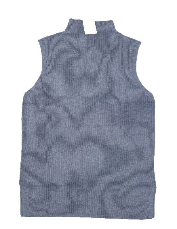 Turtleneck Sleeveless Solid Sweaters for Women
