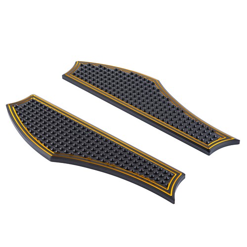 Tableros de piso negros/dorados Vengeance Front Rider para Softail y Harley Tourings - Imagen 5 de 7