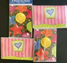 24 THANK YOU Cards/Notes & Envelopes New Sealed Set 4 Pks of SIX USA