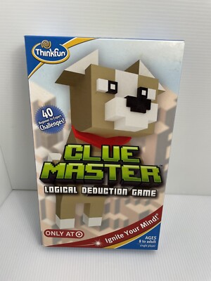 New Thinkfun Kids Clue Master Logical Dedication Game 8 & Up 40 Challenges 