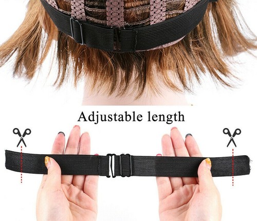 Adjustable Elastic Wigs Band Black 