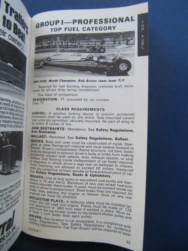 1980 NHRA DRAG RULES  Drag Racing's Official Guidelines, National Hot Rod Assn. - Picture 4 of 6