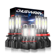 For Chevy Suburban 2015-2020 Combo LED Headlight Bulbs High+Low Beam + Fog Light