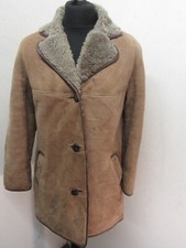 Vintage Edinburgh Woolen Mill Leather Sheepskin Jacket Size 16 - 14