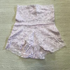 NWOT Pink Hi-Waist Shapewear Tummy Control Lace Brief Underwear Size M