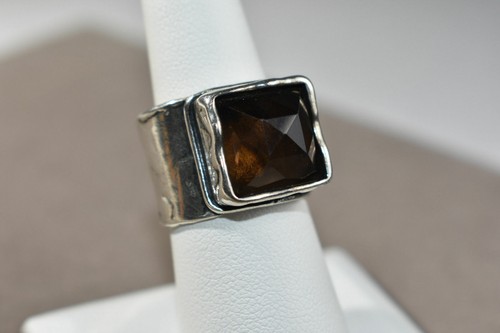 Silpada Rauchquarz gehämmert breites Band Größe 9 Sterlingsilber Ring R1453 NEUWERTIG - Bild 8 von 11