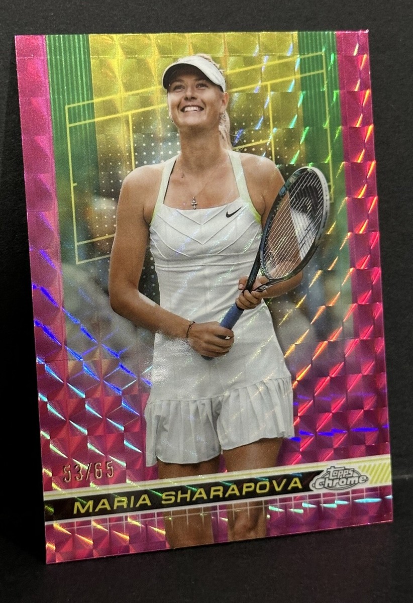 2024 Topps Chrome Tennis Legend Maria Sharapova Pink Geometric /65