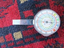  Vintage German Map Measure / Opisometer, compass, belt clip and side dial  
