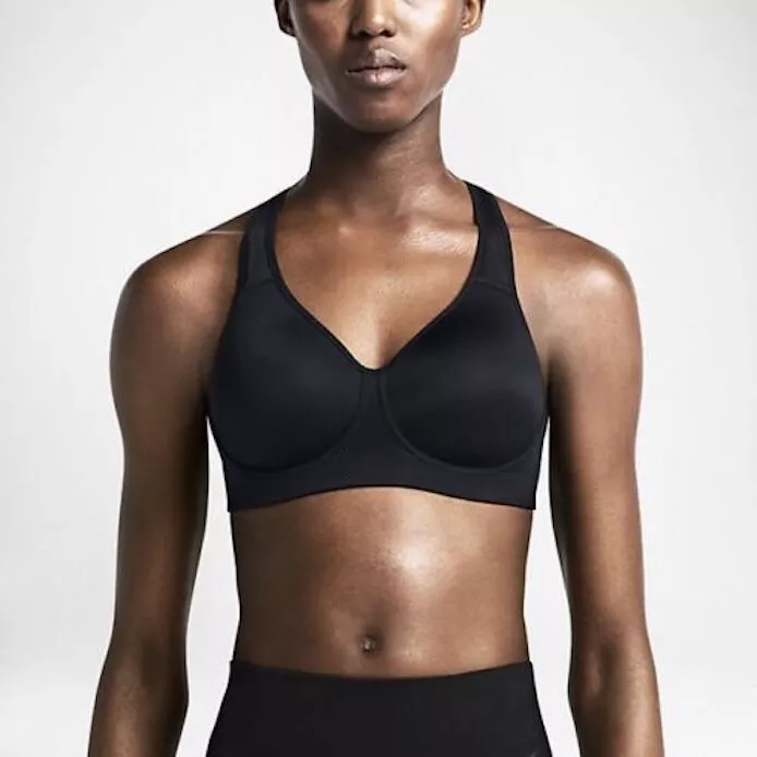 Nike Pro Rival Black Sports Bra Wireless High Support Size 36E