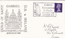 GB 1968 Guild of St Gabriel Convention FDC London EC4 Special cancel written VGC
