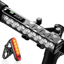 17 LED Bike Lights 5000 Lumen, Super Bright Bicycle Light for Night Rid