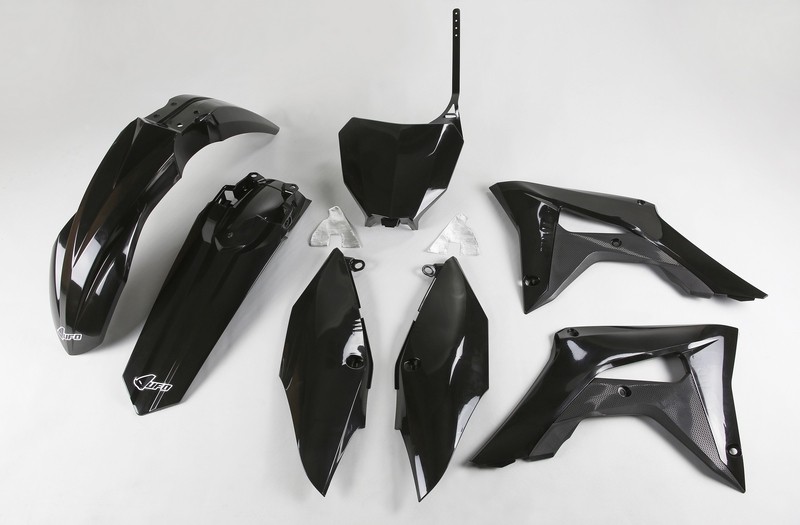 Kit plastique OVNI noir pour Honda CRF450R carénage moto cross