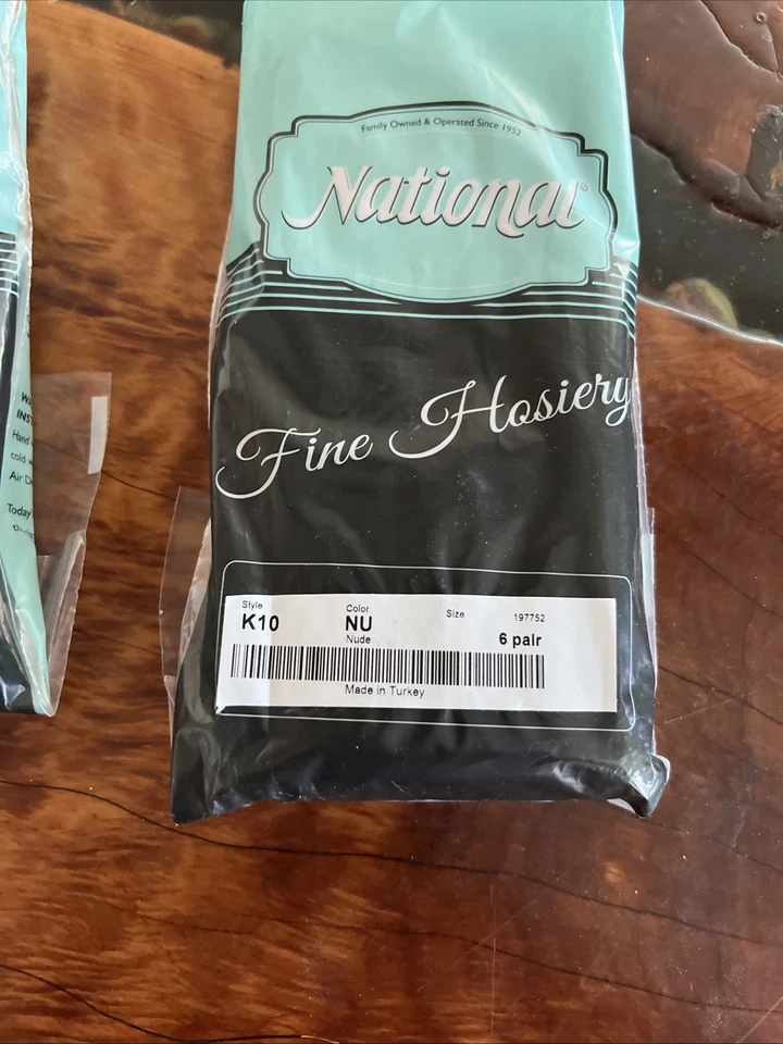 Nuevo 2 paquetes de 6 medias finas nacionales 6 pares hasta la rodilla estilo desnudo K10 12 pares Foto 3 de 4