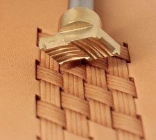 Leather Stamp Tool, Basket Weave, Professional Steel Craft Tool for Leatherwo...