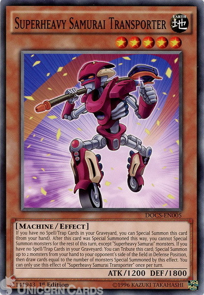 DOCS-EN005 Superheavy Samurai Transporter Common 1st Edition Mint Yu-Gi-Oh! Card
