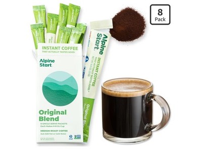 Instant Coffee Packets Alpine Start 8 Pack Colombian Medium Roast Travel Camping