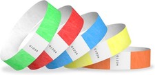 5,000 Tyvek Wristbands for Events, 5-Color Variety Pack   Tamper-Proof Design P