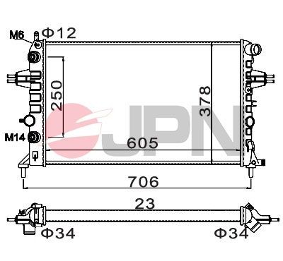 Jpn KüHler, MotorküHlung 60C9028-JPN FüR Opel-image
