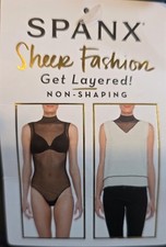 SPANX E2923 Mock Neck Bodysuit Very Black Size S