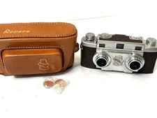 EXC Vintage Revere Stereo 33 Camera with Case tested and working