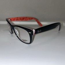 RAY BAN RB 5184 2479 BLACK RED AUTHENTIC EYEGLASSES W/ CASE 52-18-145 New