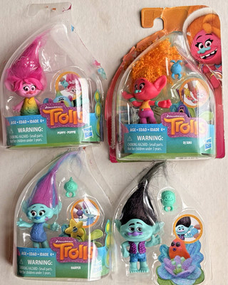 DreamWorks Trolls Poppy, DJ Suki, Harper & Branch Collectible Mini Figures