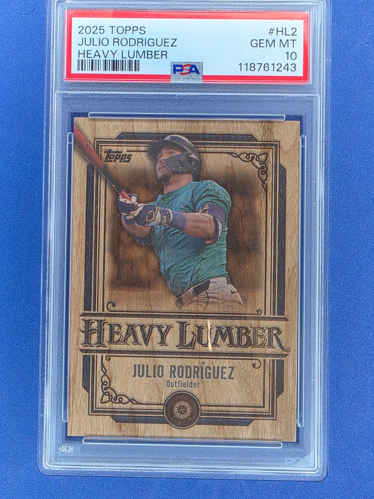2025 Topps Series 1 Julio Rodriguez Heavy Lumber SSP HL2 PSA 10 POP3