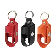 2pcs Portable Inhaler Holder Outdoor Leather Inhaler Case Keychain  for Camping
