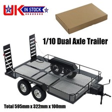 RC Crawler Trailer 1/10 Kit For Traxxas TRX4 AXI03007 SCX10 90046 Dual Axle