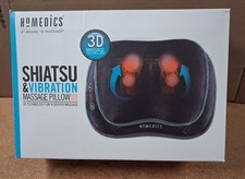 Shiatsu and Vibration neck Massage Pillow With Heat 3D Technology Homedics