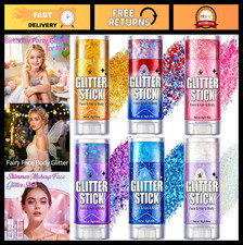 6Pcs Body Glitter Sticks - Sparkly Mermaid Face Glitter Makeup for Kids Adults