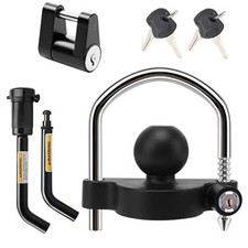Keyed Alike Trailer Hitch Lock Set, Include Coupler Lock Fits 1-7/8", 2'' 2