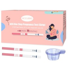 ACCUBIO Pregnancy Test Strips with Urine Cups, 20 Count Pack of 1 , 20