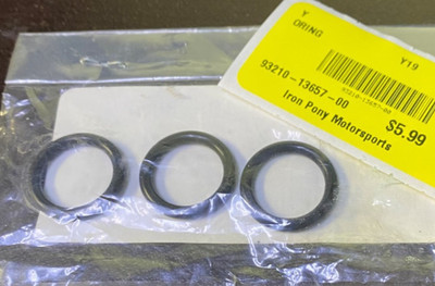 Yamaha OEM Oil Cleaner O-Ring x3 XSR900 R1 XT250 MT-09 MT-10 FJ12 93210-13657-00