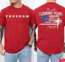 Turning Point USA T-Shirt, Freedom Conservative Shirt, Charlie Kirk 2 Sided Tee