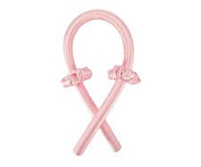 Pink Satin Heatless Curling Rod Headband Set w/ Clip  2 Scrunchies Long