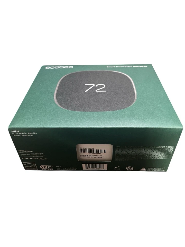 Ecobee Termostato Inteligente Essential Aprendizaje Termostato Programable Nuevo Caja Abierta Foto 2 de 4