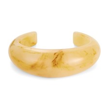 Chunky Resin Acrylic Cuff Bracelet for Women Khaki Dome Acrylic Open Cuff Bangle