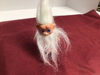 Grandpa Troll Doll White Hair & Beard 4” Tall Blue Eyes Made In Korea — photo 2