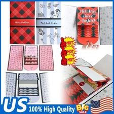 Handmade Waterfall Christmas Gift Card Booklet, 2025 Christmas Envelope Booklet