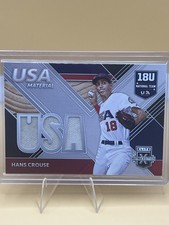 2020 Panini Elite Extra Edition #USAM-HC Hans Crouse USA Material Black